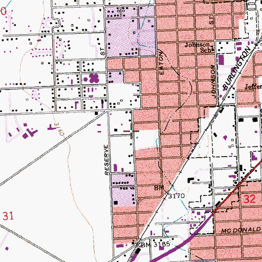 Topographic Map of 13N19W32BB__01 Well, MT