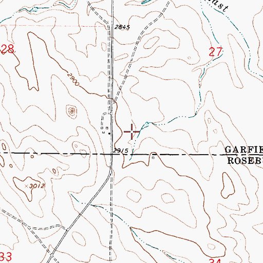 Topographic Map of 13N44E27CCDB01 Well, MT