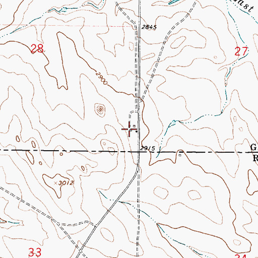 Topographic Map of 13N44E28DDDA01 Well, MT