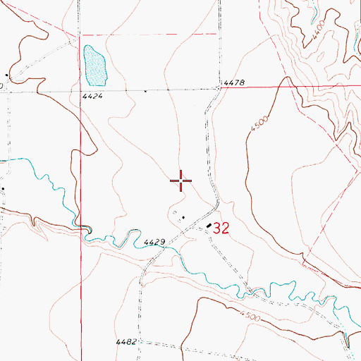 Topographic Map of 13N16E32BD__01 Well, MT