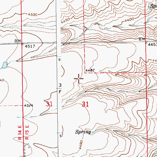 Topographic Map of 13N15E31BD__01 Spring, MT