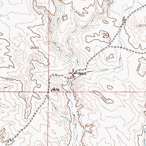 Topographic Map of 13N47E29CCAD01 Well, MT
