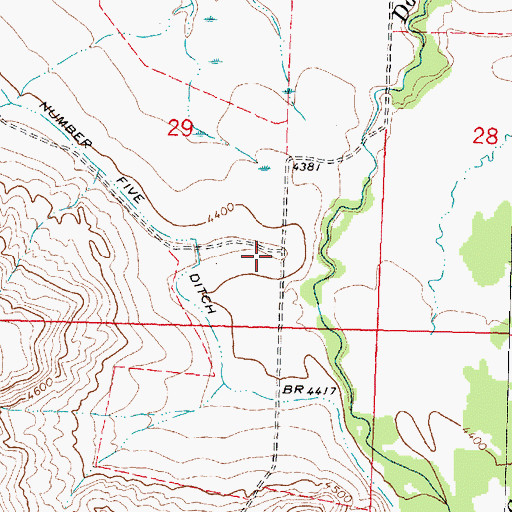 Topographic Map of 13N11W29DCA_01 Well, MT