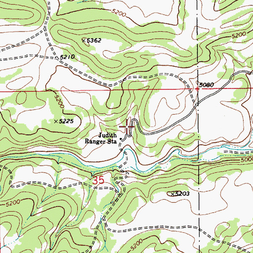 Topographic Map of 13N11E35AB__01 Well, MT