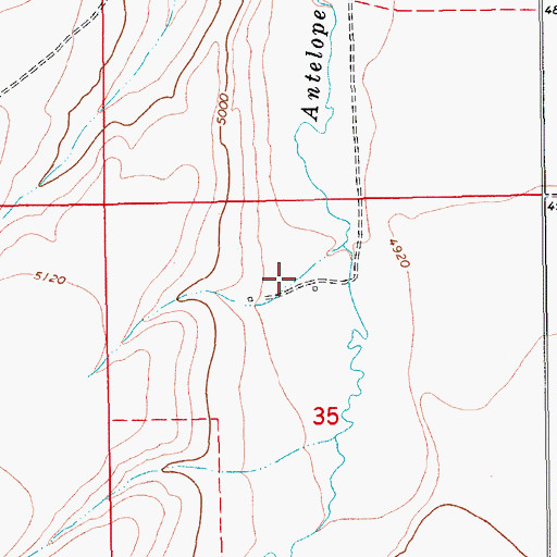 Topographic Map of 13N13E35BA__01 Spring, MT