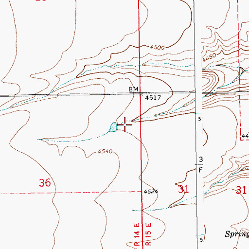 Topographic Map of 13N14E36AA__01 Spring, MT