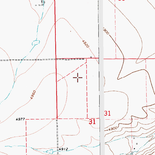 Topographic Map of 13N14E31BB__01 Well, MT