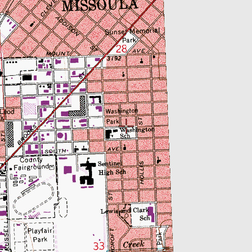 Topographic Map of 13N19W28DC__01 Well, MT
