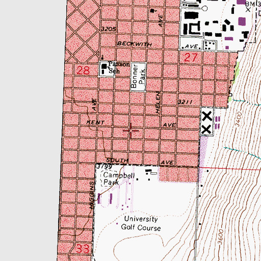 Topographic Map of 13N19W27CCAD01 Well, MT