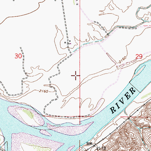 Topographic Map of 13N53E29CBC_01 Well, MT