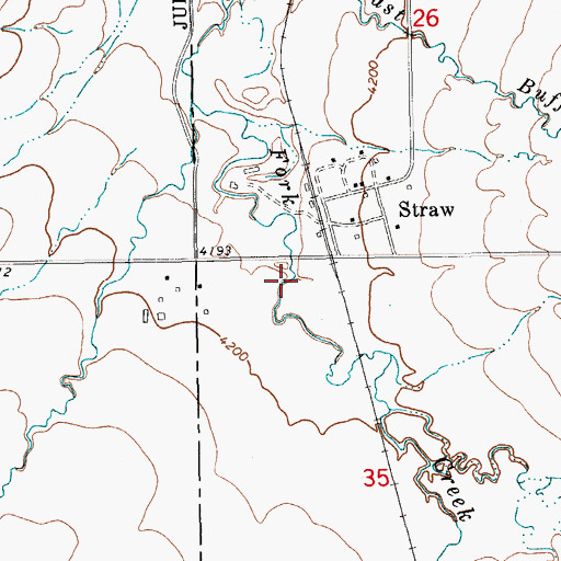 Topographic Map of 13N15E35BB__01 Well, MT