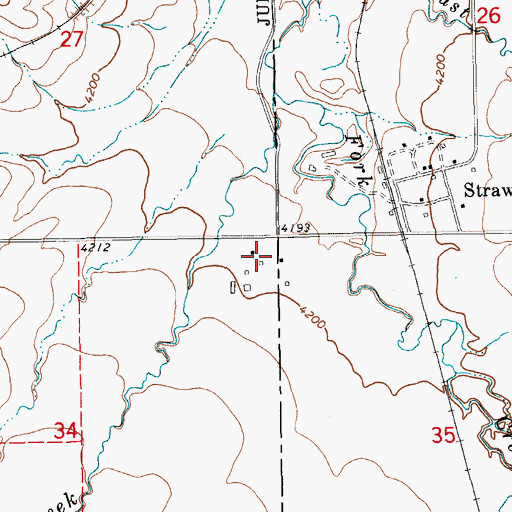 Topographic Map of 13N15E34AA__02 Well, MT