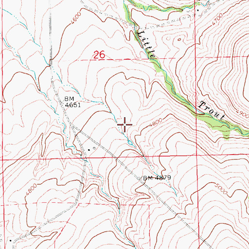 Topographic Map of 13N16E26DC__02 Well, MT