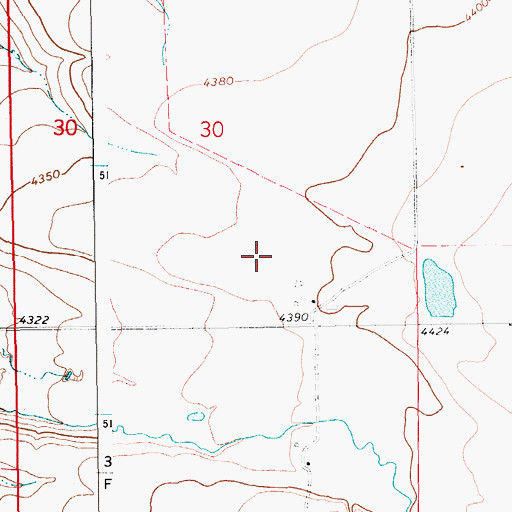 Topographic Map of 13N16E30DC__01 Well, MT