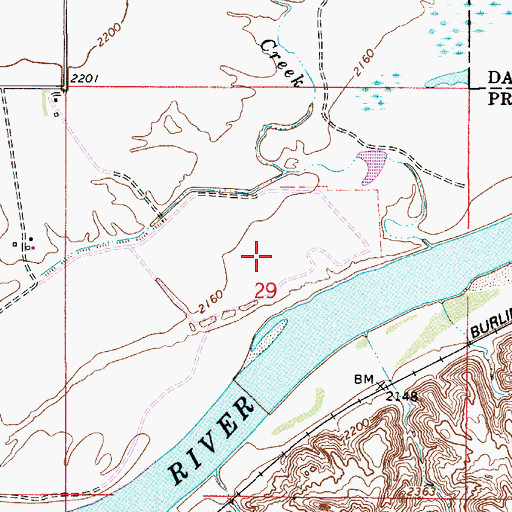 Topographic Map of 13N53E29ACC_01 Well, MT