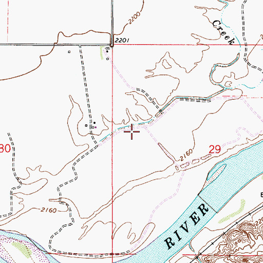 Topographic Map of 13N53E29BCD_03 Well, MT