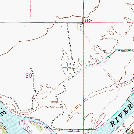 Topographic Map of 13N53E30ADD_01 Well, MT