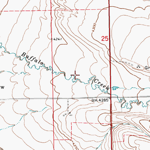 Topographic Map of 13N15E25CC__01 Well, MT