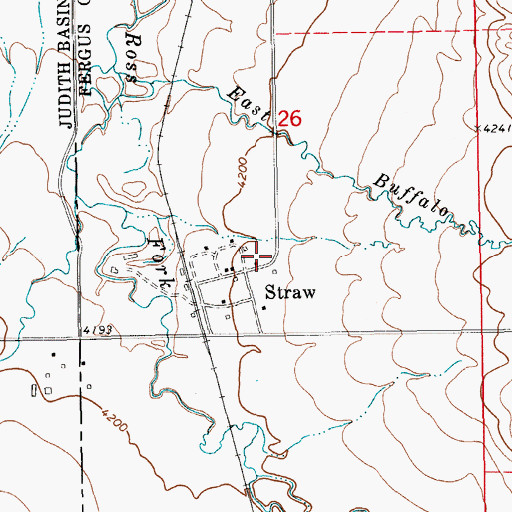 Topographic Map of 13N15E26CD__02 Well, MT