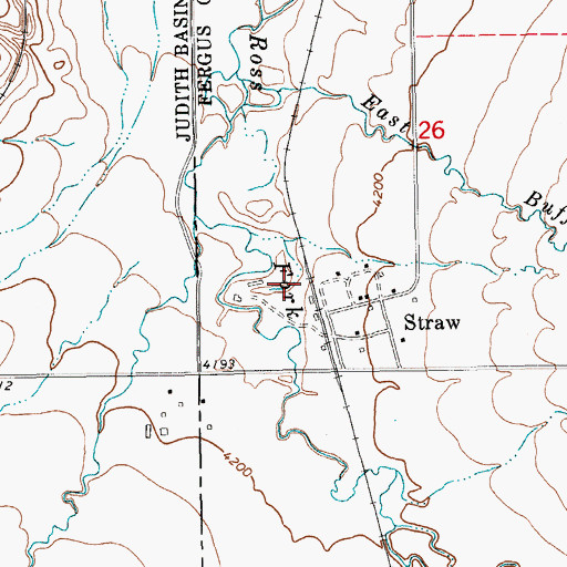 Topographic Map of 13N15E26CC__01 Well, MT