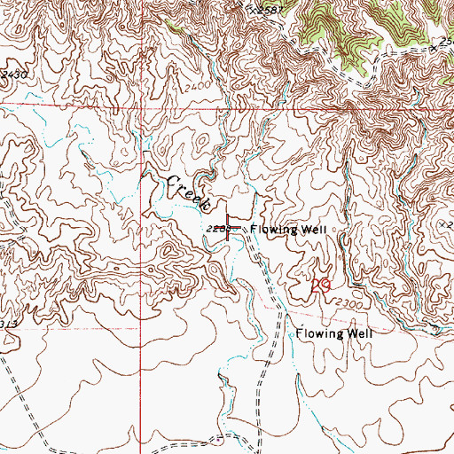 Topographic Map of 13N52E29BDBC01 Well, MT