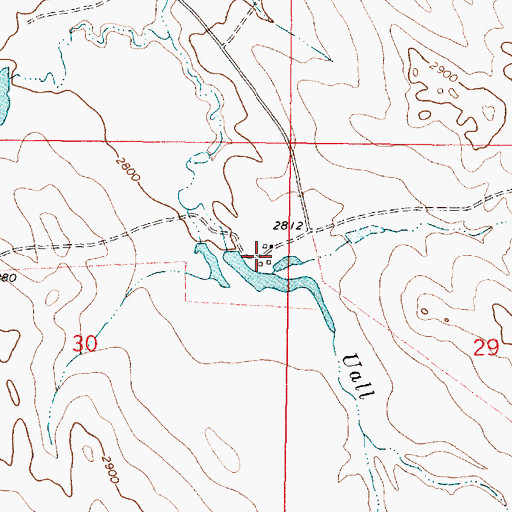 Topographic Map of 13N44E30ADAA01 Well, MT