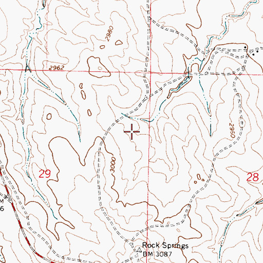 Topographic Map of 13N43E29ADAA01 Well, MT