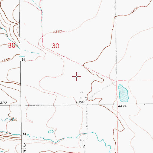 Topographic Map of 13N16E30DCAA01 Well, MT