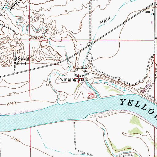 Topographic Map of 13N52E25BDA_01 Well, MT