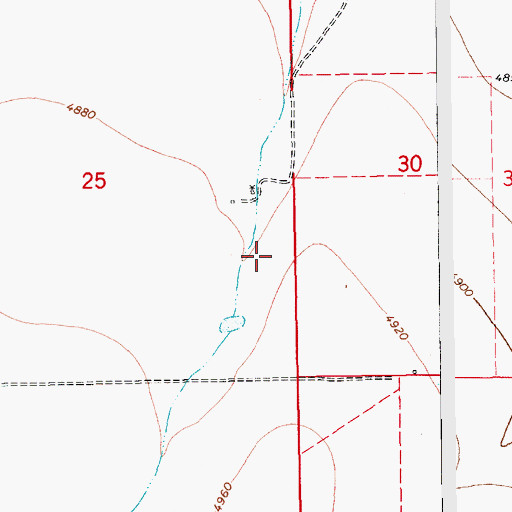 Topographic Map of 13N13E25DA__01 Well, MT
