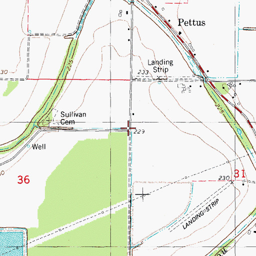 Topographic Map of Oldham School (historical), AR