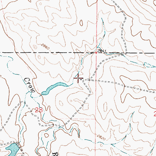 Topographic Map of 13N45E28AADC01 Well, MT