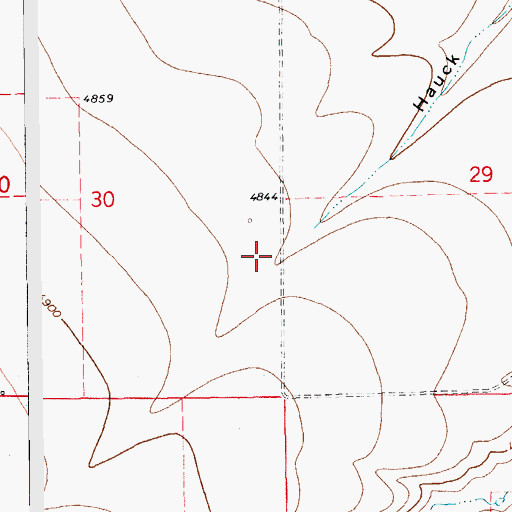 Topographic Map of 13N14E30DA__01 Well, MT