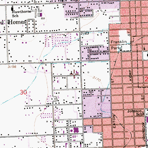 Topographic Map of 13N19W30DCAD01 Well, MT