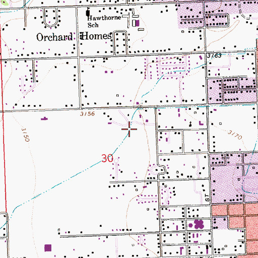 Topographic Map of 13N19W30AC__01 Well, MT