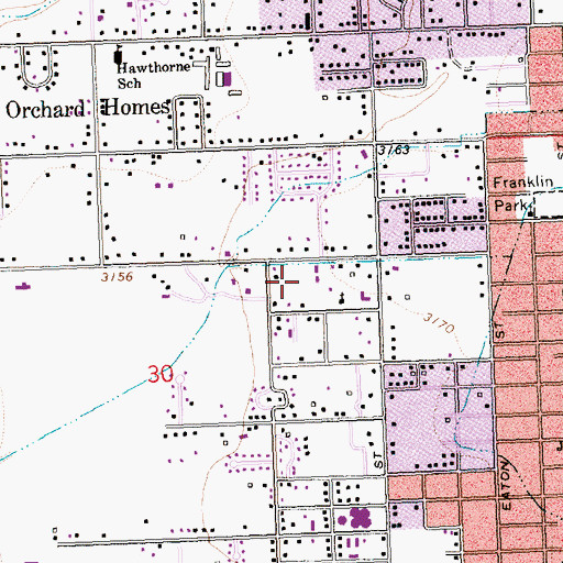 Topographic Map of 13N19W30ADBA01 Well, MT
