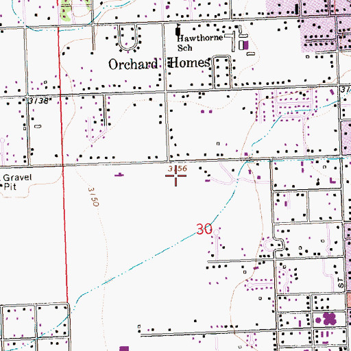 Topographic Map of 13N19W30BDA_01 Well, MT