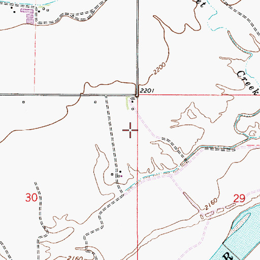 Topographic Map of 13N53E29BBC_01 Well, MT
