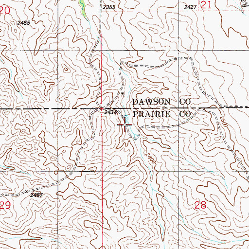 Topographic Map of 13N55E28BB__02 Well, MT