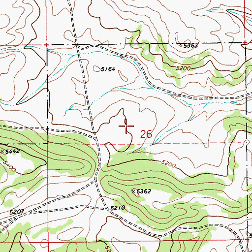 Topographic Map of 13N11E26BD__02 Well, MT