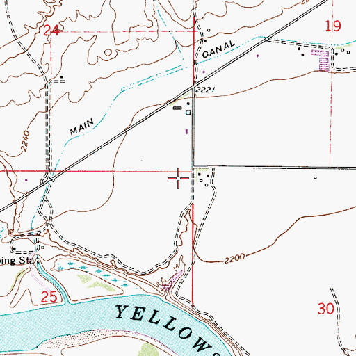Topographic Map of 13N53E30BBB_01 Well, MT