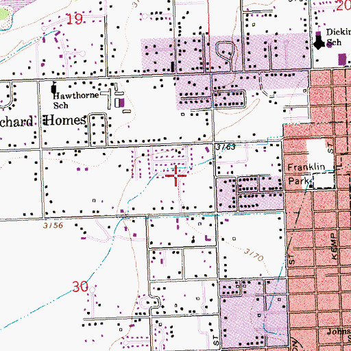 Topographic Map of 13N19W30AA__01 Well, MT