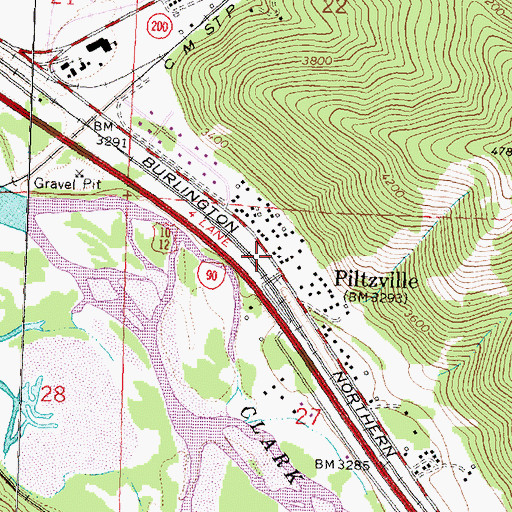 Topographic Map of 13N18W27BAAC06 Well, MT