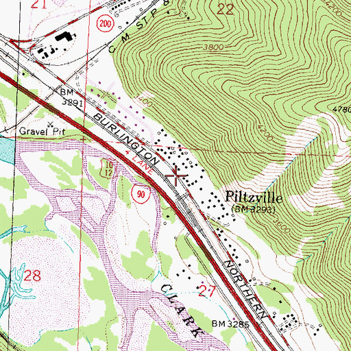 Topographic Map of 13N18W27BAAC03 Well, MT