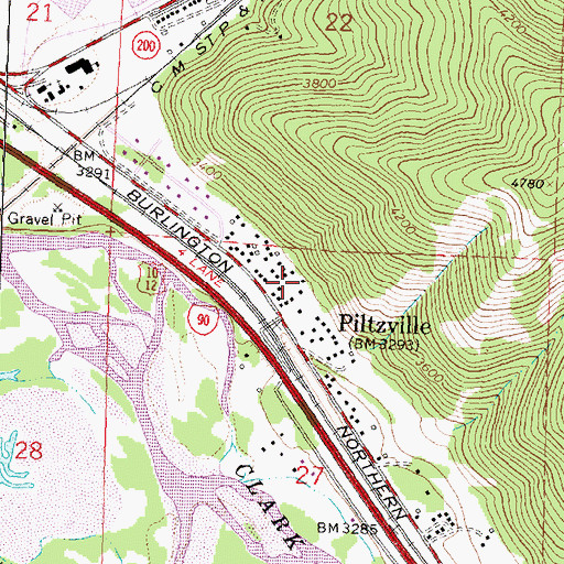 Topographic Map of 13N18W27BAAC05 Well, MT