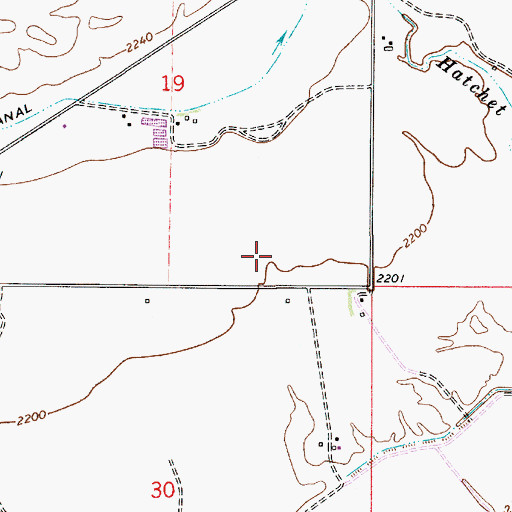 Topographic Map of 13N53E19DDC_01 Well, MT