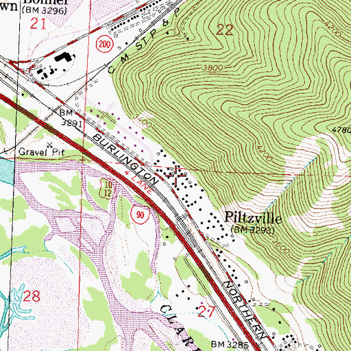 Topographic Map of 13N18W27BAAB03 Well, MT