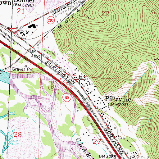 Topographic Map of 13N18W27BABA01 Well, MT