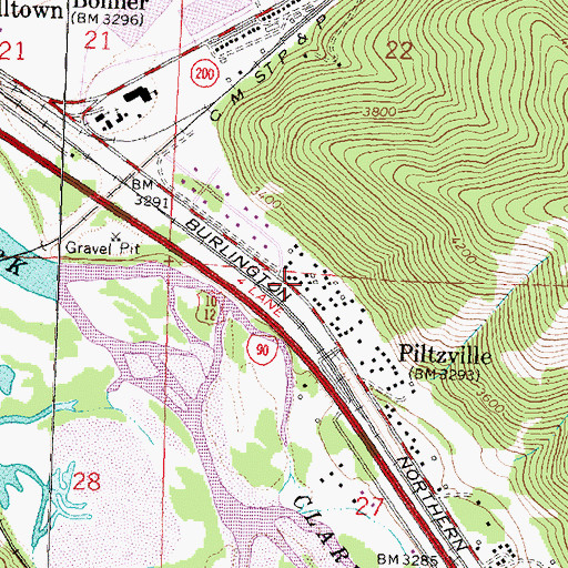 Topographic Map of 13N18W27BABB01 Well, MT