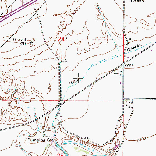 Topographic Map of 13N52E24DCA_01 Well, MT